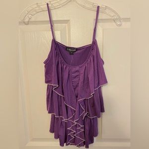 Rampage Layered Top Blouse In Purple NWT S Small